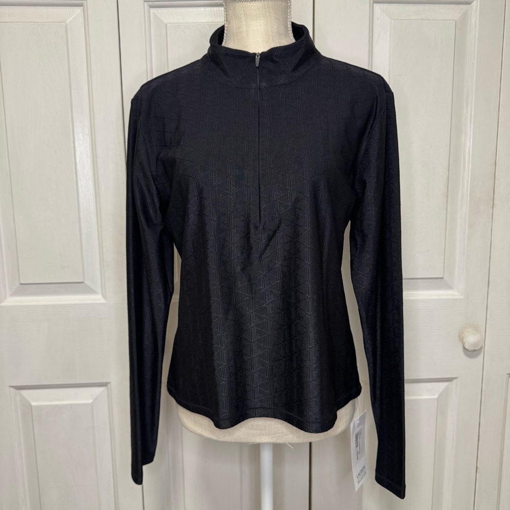 Lacoste Bandier Women's Black Quarter Zip XL